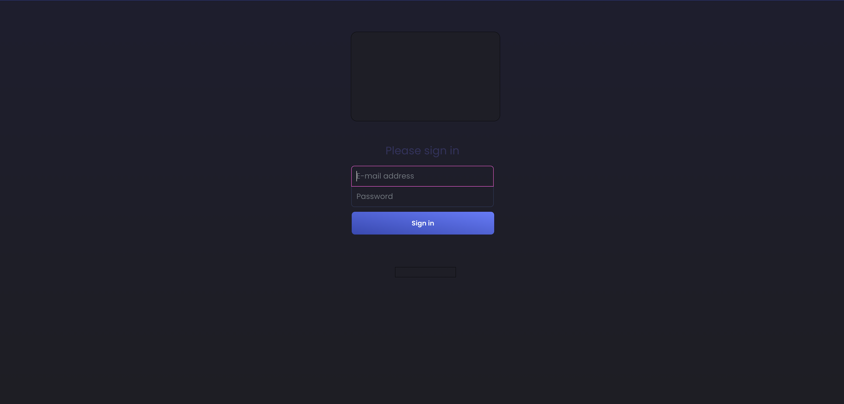 login page